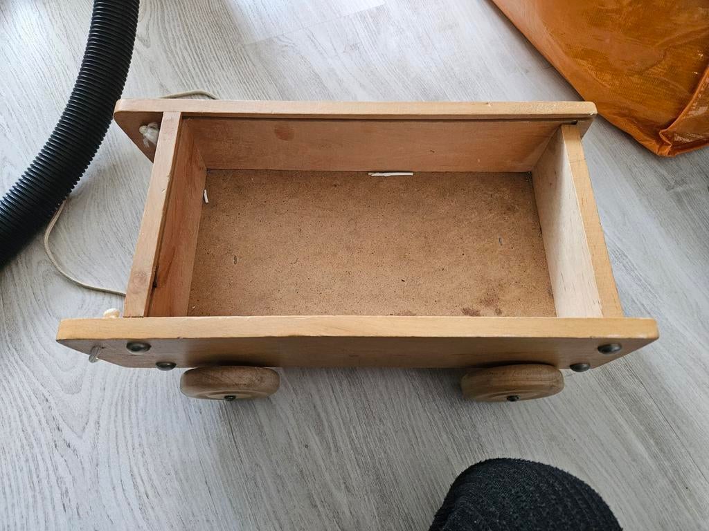 Houten trekkarretje voor kinderen, Ophalen, Gebruikt, Duw- of Trekspeelgoed