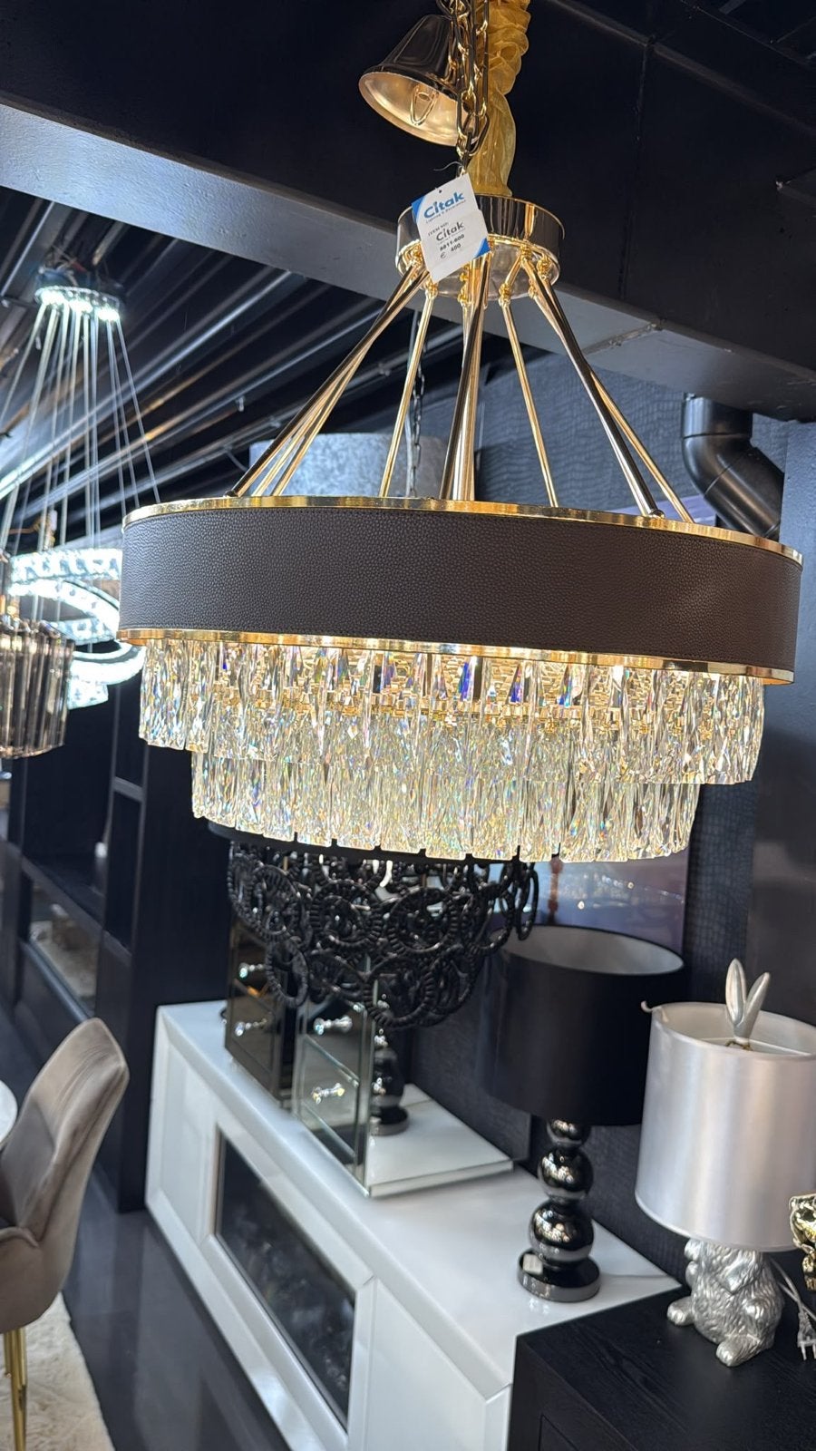 NIEUW! Luxe Kristallen Kroonluchter - Modern Design, Ophalen, Nieuw, Glas, E14 (klein)