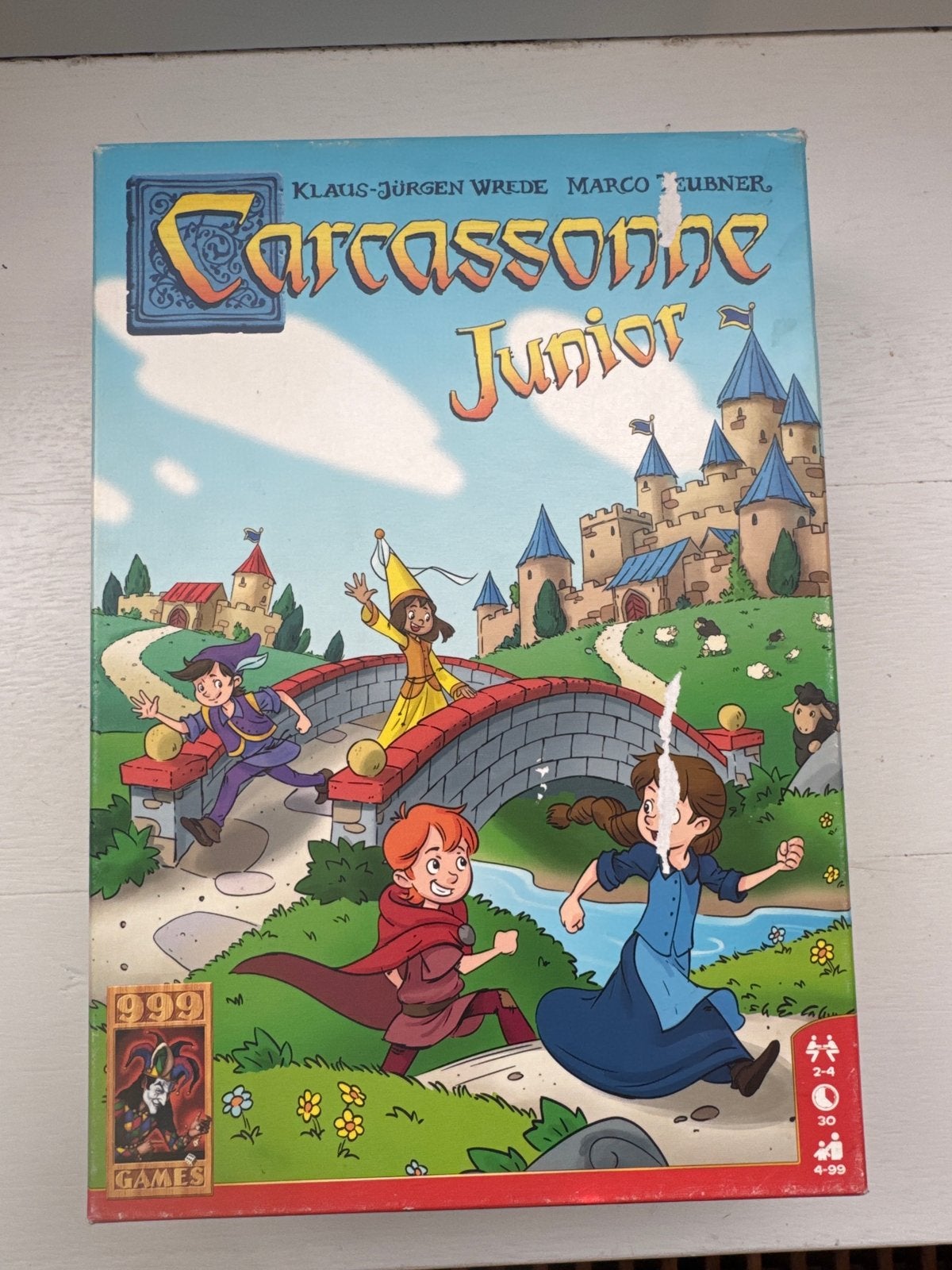 Carcassonne Junior bordspel - Zo goed als nieuw, Drie of vier spelers, Ophalen of Verzenden, Zo goed als nieuw