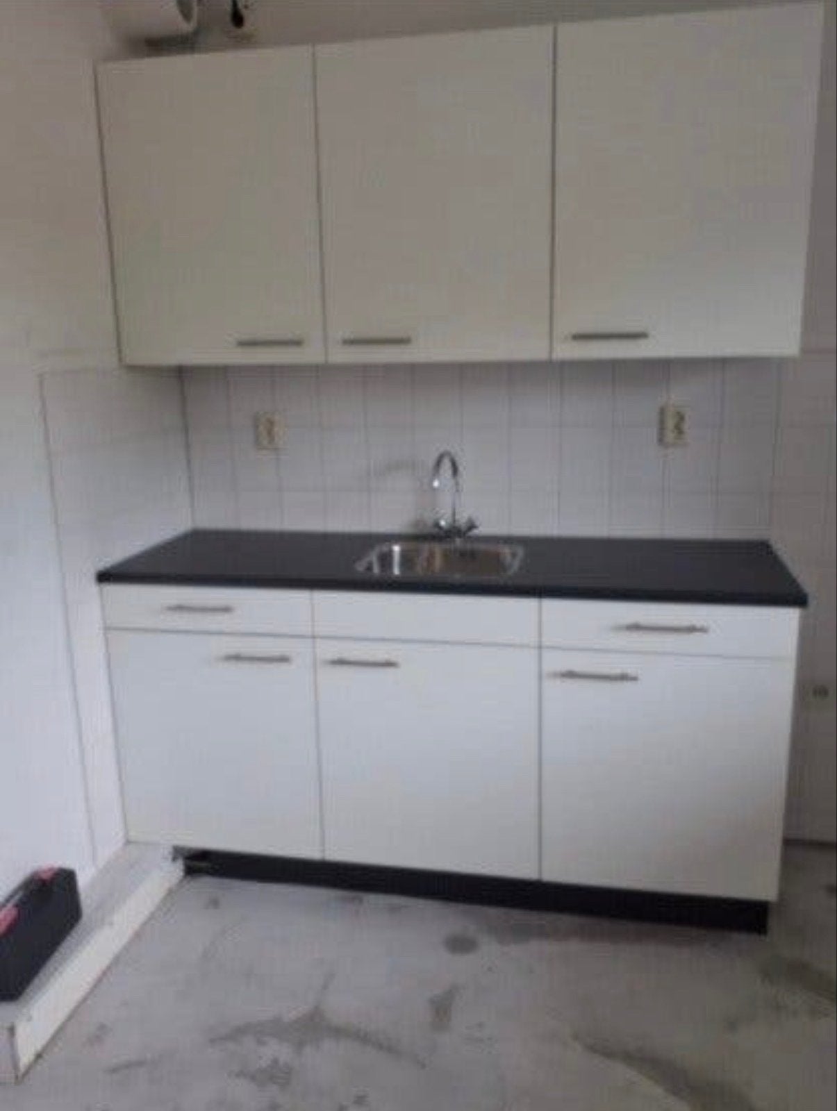 Bruynzeel Keuken - Wit met Donker Werkblad, Ophalen, Gebruikt, Wit, Enkelwandige keuken
