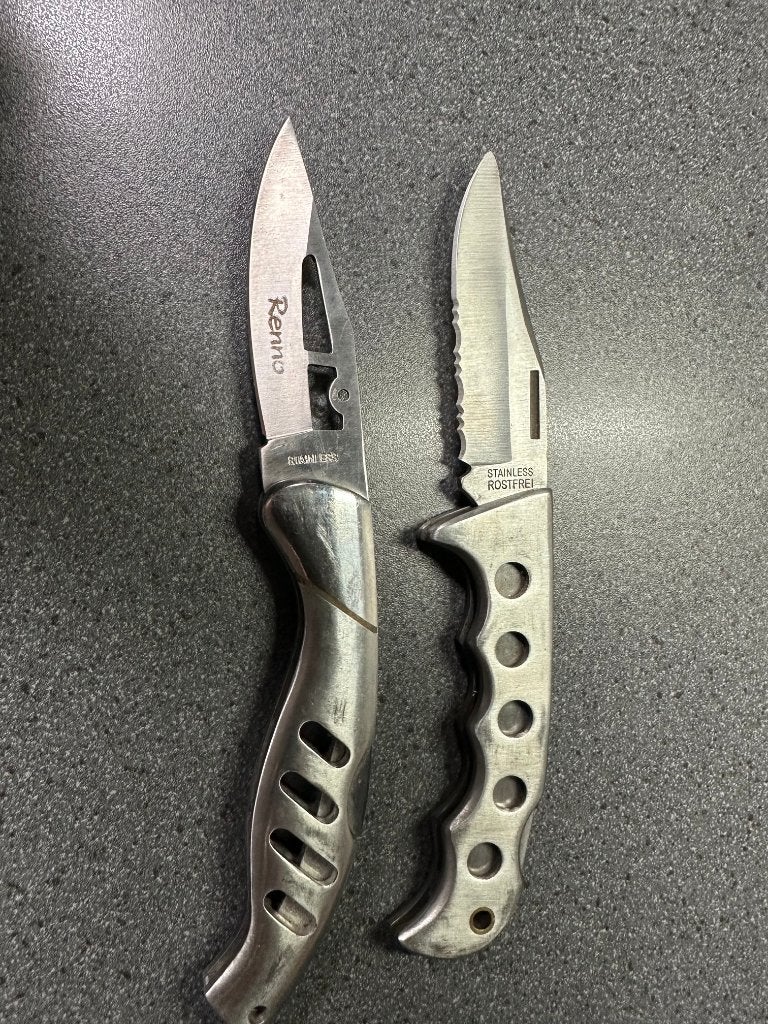 twee zakmessen Stainless Steel inklapbaar, Ophalen of Verzenden, Nieuw