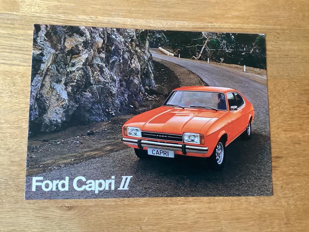 Ford Capri II Brochure - Origineel uit 1974, Ophalen of Verzenden, Gelezen, Ford