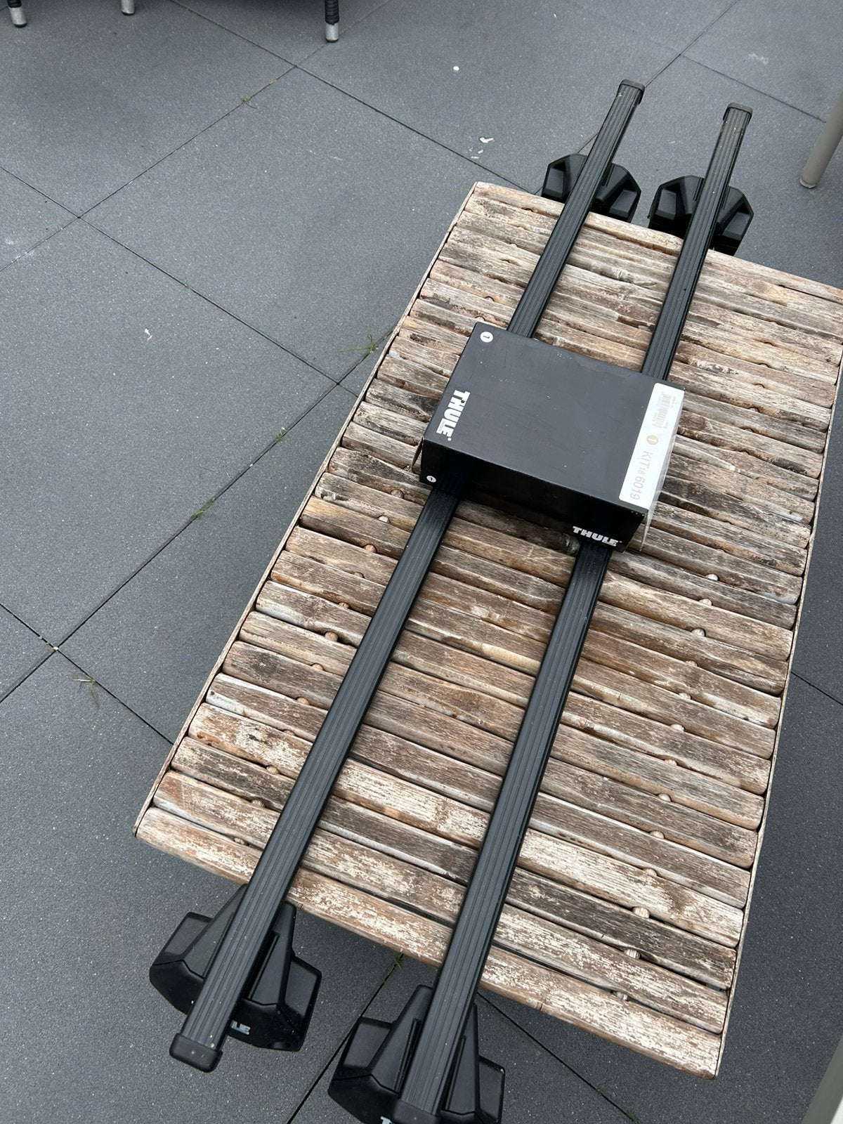 THULE dakdragers AUDI Q5 A4 avant zgan., Auto diversen, Ophalen, Zo goed als nieuw
