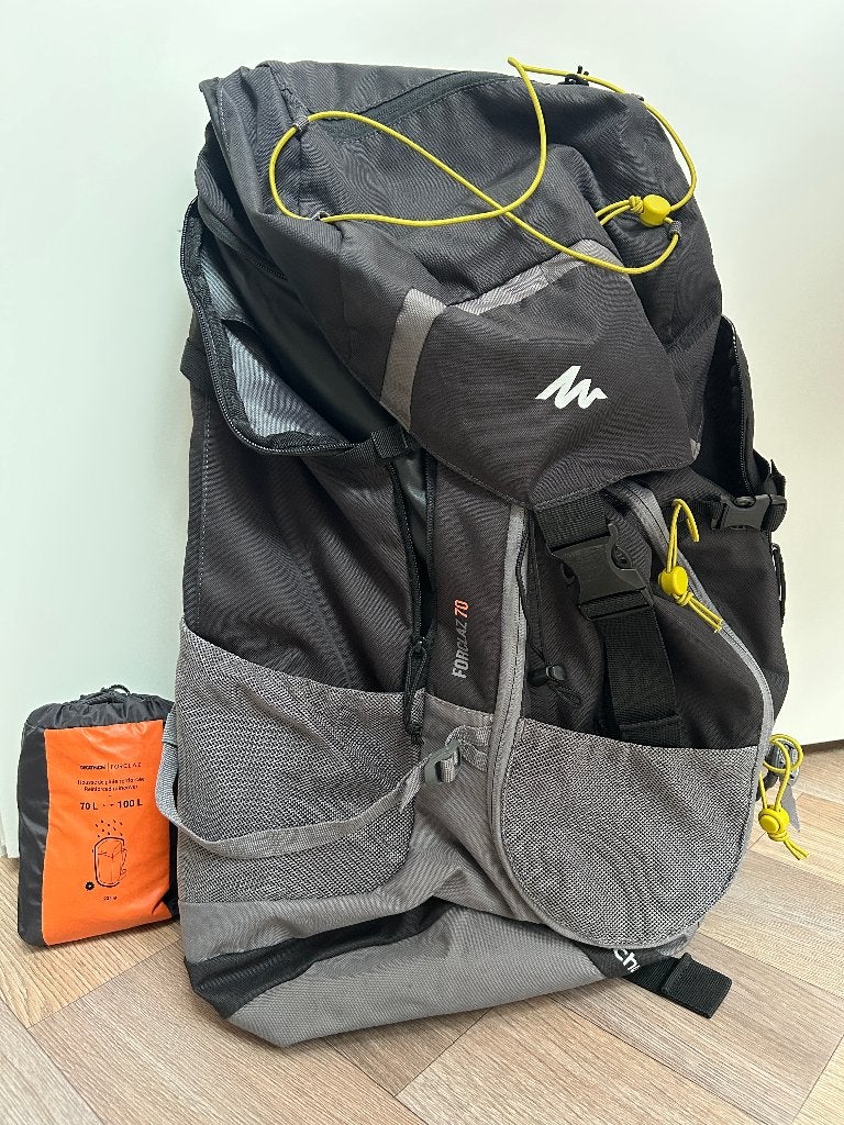 Backpack 70L + Raincover, Sieraden, Tassen en Uiterlijk, Tassen | Rugtassen, 40 cm of meer, Gebruikt, Trekking, 60 cm of meer