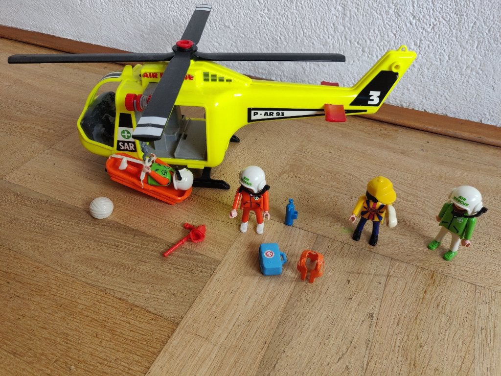 Playmobil reddingshelikopter 3845, Ophalen, Gebruikt, Complete set