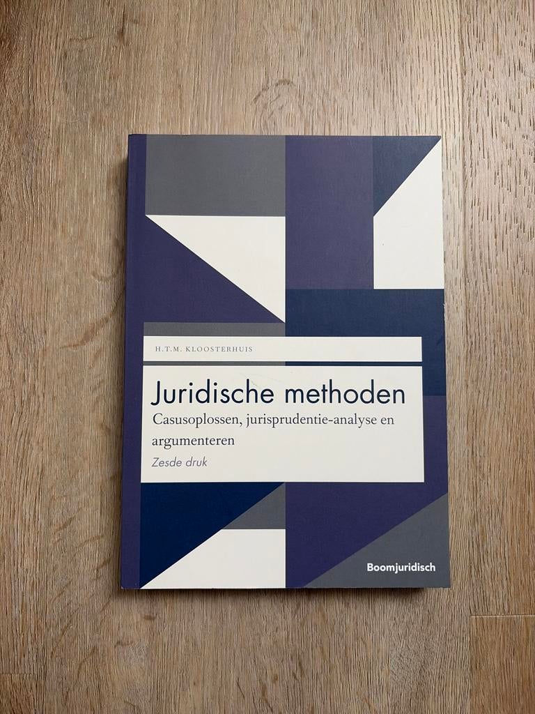 Juridische Methoden - Casusoplossen, jurisprudentie-analyse, Boeken, Ophalen of Verzenden, Gamma, Zo goed als nieuw, HBO