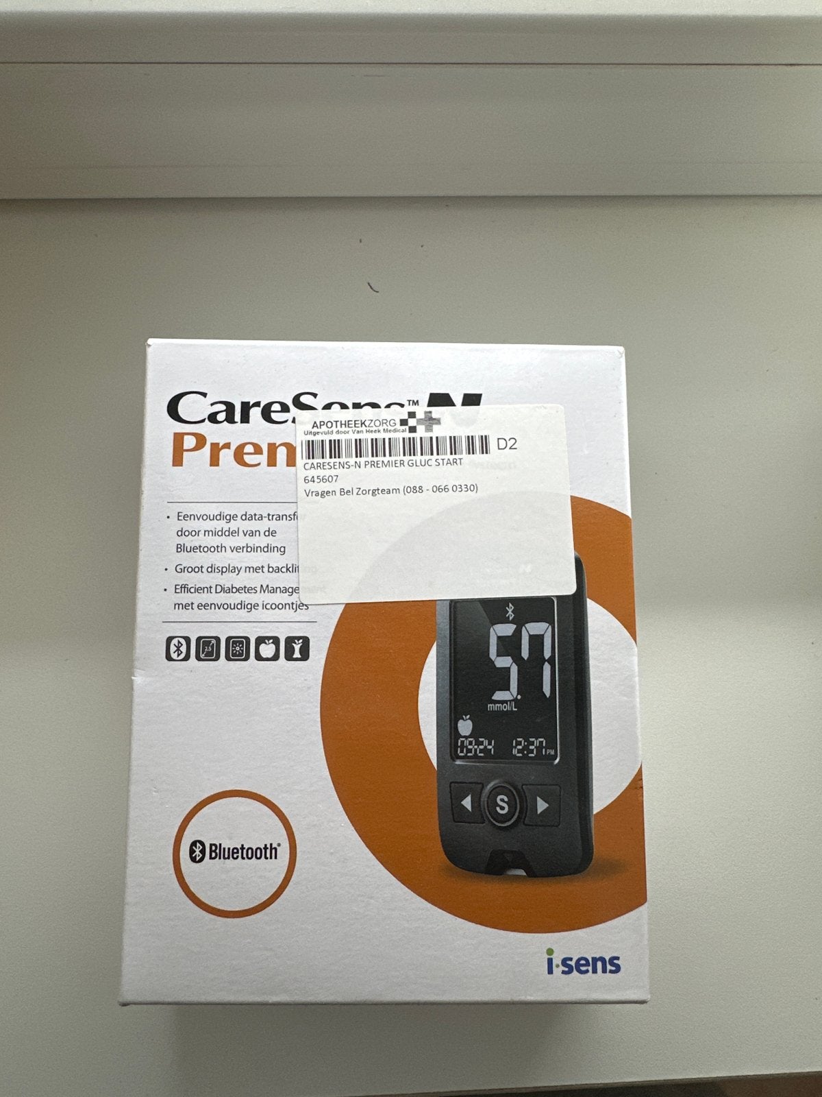 Caresens Premier Bloedglucosemeter (ongeopend), Ophalen of Verzenden, Nieuw, Overige typen