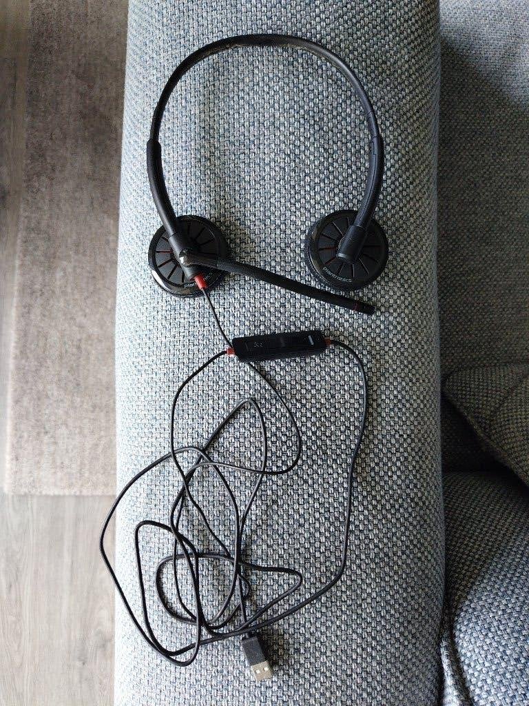 Plantronics Headset, Computers en Software, Headsets, Gebruikt, Over-ear, Mute-functie, Bedraad