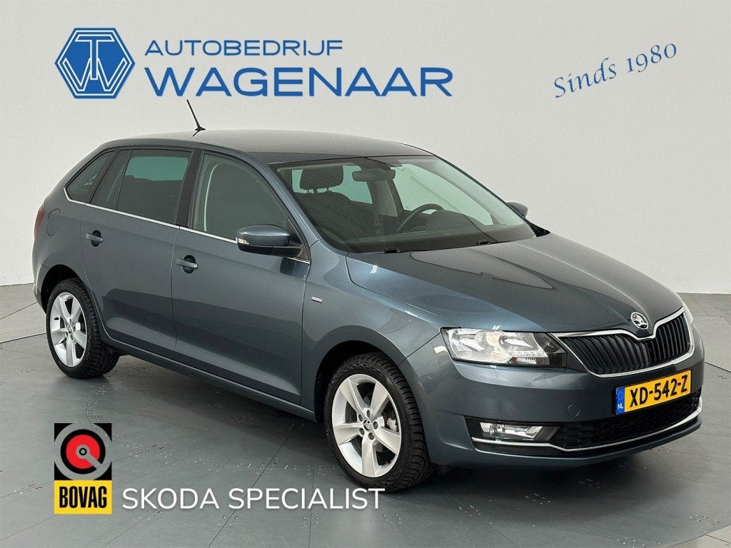 Skoda RAPID 1.0 TSI GREENTECH CLEVER ECC STOELVERW., Auto's, Gebruikt, Euro 6, 49 €/maand, Origineel Nederlands