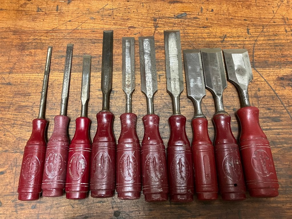 Set van 10steekbeitels Eskilstuna(E.A.Berg)/Bahco, Ophalen of Verzenden