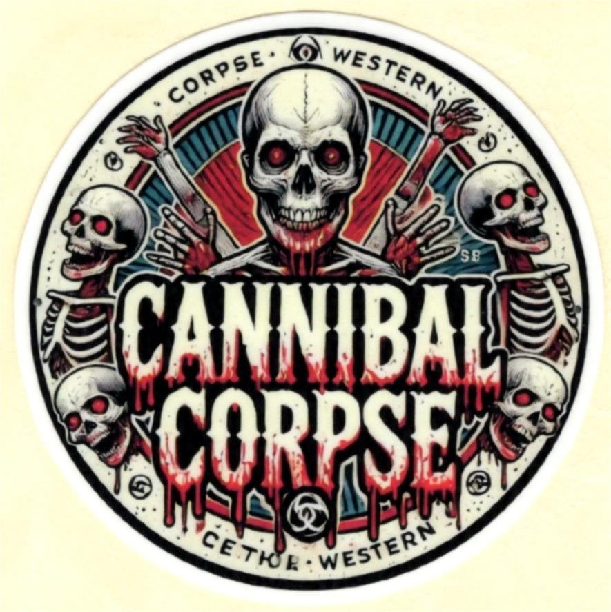 Cannibal Corpse sticker #1, Verzenden, Nieuw, Foto of Kaart