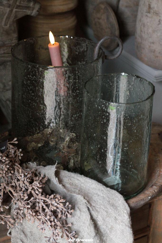 Windlichten bubbelglas, windlicht, glazen windlicht, Huis en Inrichting, Www.jufbrocante.nl, Www.jufbrocante.nl, Nieuw, Ophalen of Verzenden