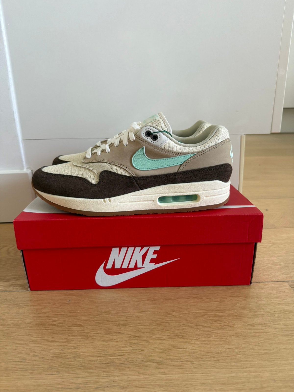Nike Air Max 1 - Crepe Brown, Kleding | Heren, Schoenen, Ophalen, Zo goed als nieuw, Bruin