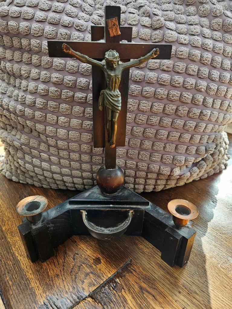 Crucifix/houten kruis met Jezus/houten kruis met Jezus, Ophalen of Verzenden, Gebruikt, Overige typen, Christendom | Katholiek