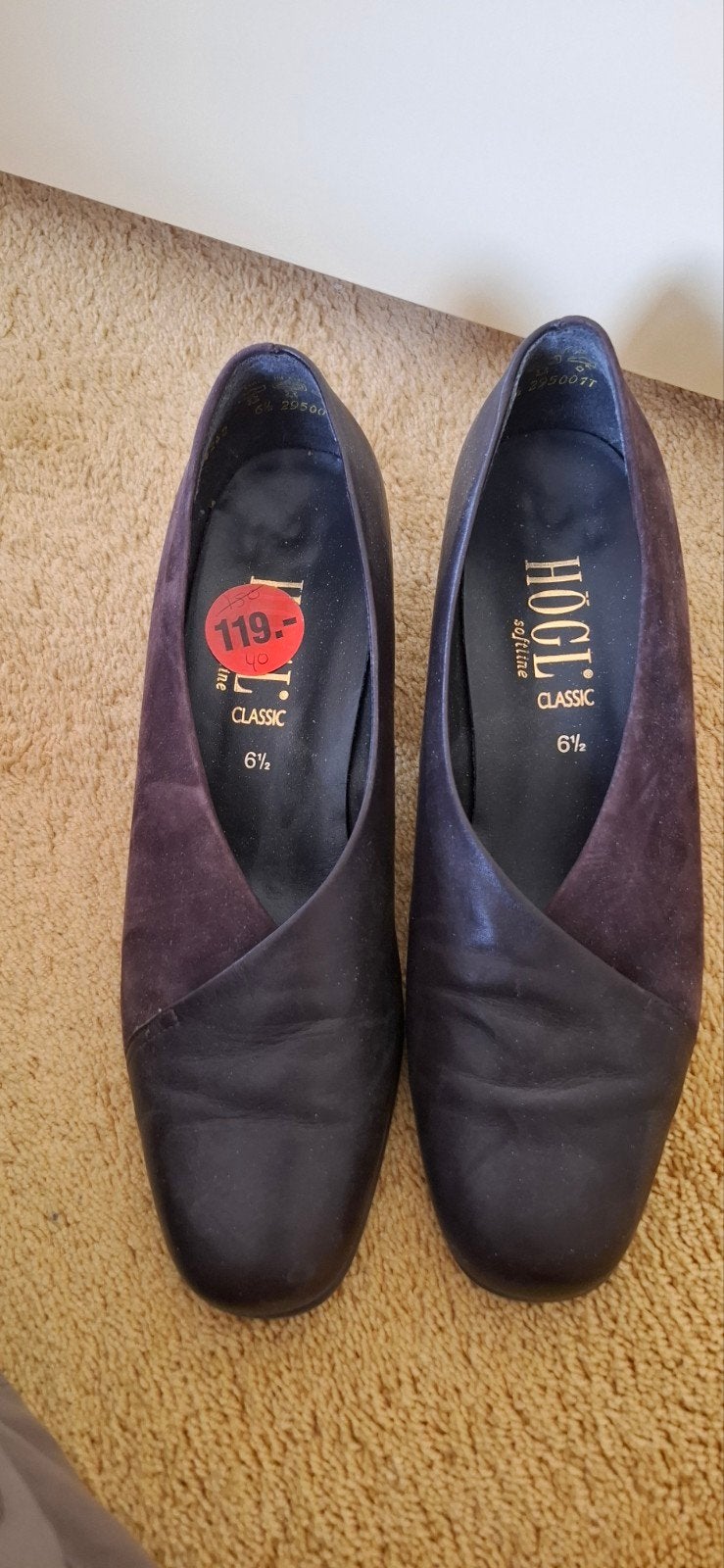 HÖGL Classic Pumps - Bruin leer en suède. maat 6.5, Ophalen of Verzenden
