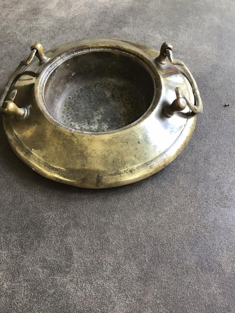 Oude koperen asbak, Antiek en Kunst, Ophalen of Verzenden