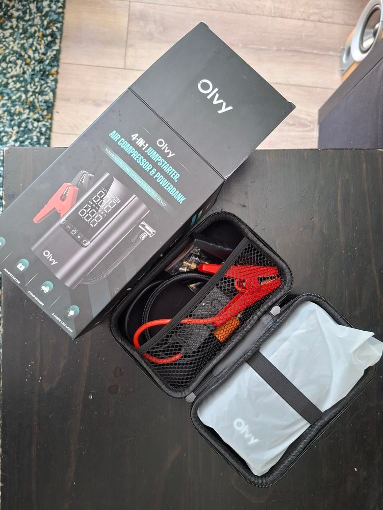 Jumpstarter voor Auto met Compressor - 1500A - 4-in-1 Starth, Ophalen of Verzenden