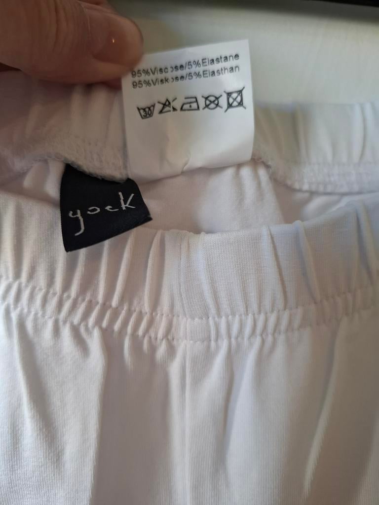 Yoek witte legging viscosemix XL/46,48, Yoek, Wit, Onbekend, Ophalen of Verzenden