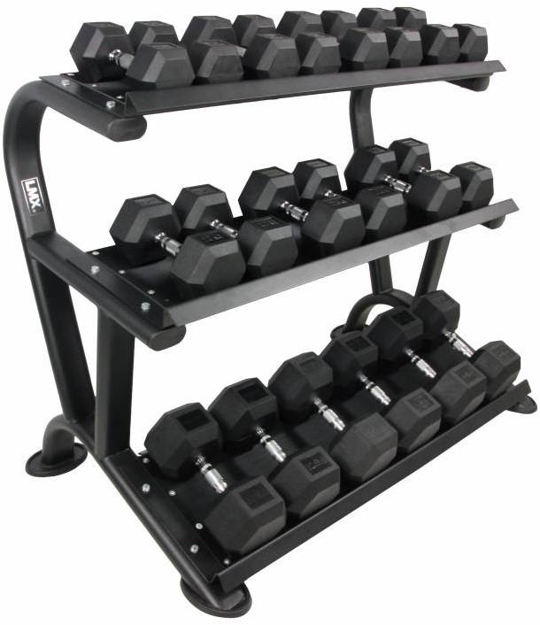 LMX1014 3-laags Dumbellrek, Ophalen, Zo goed als nieuw, Benen, Dumbbell