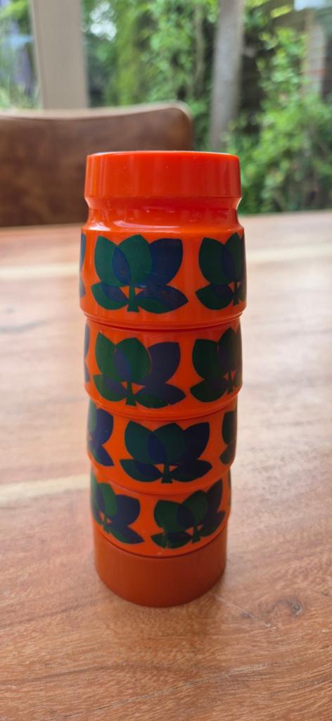 Vintage Tupperware Eierdopjes Jaren '70 Oranje, Huis en Inrichting, Keuken | Tupperware, Ophalen of Verzenden, Gebruikt, Groen