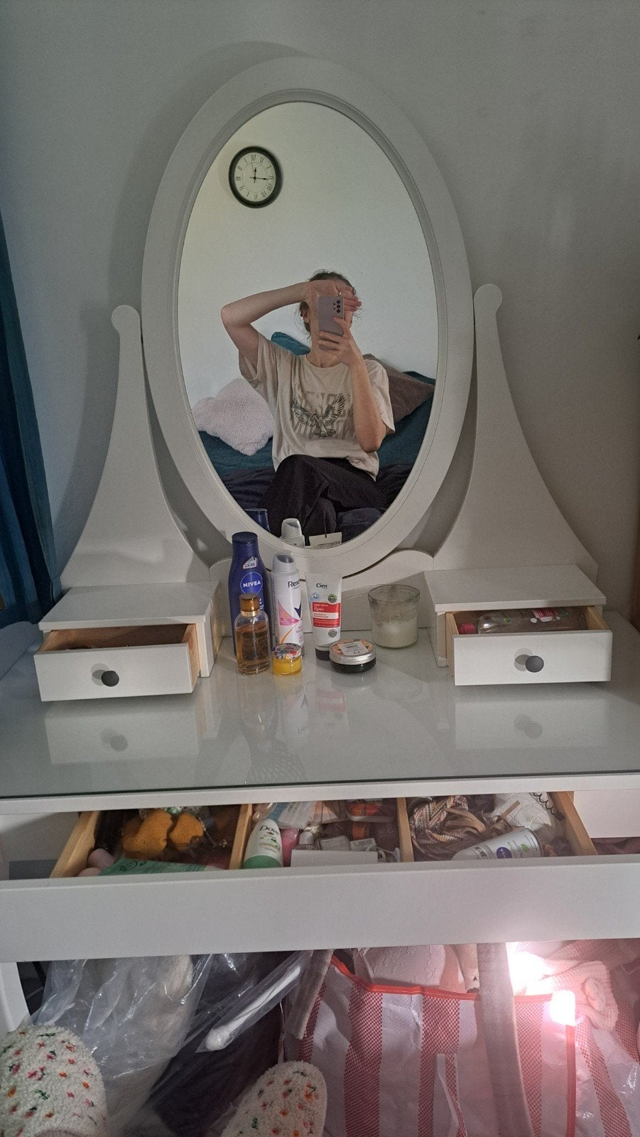 Makeup table + stool, 50 tot 100 cm, Zo goed als nieuw, 150 tot 200 cm, Romantic