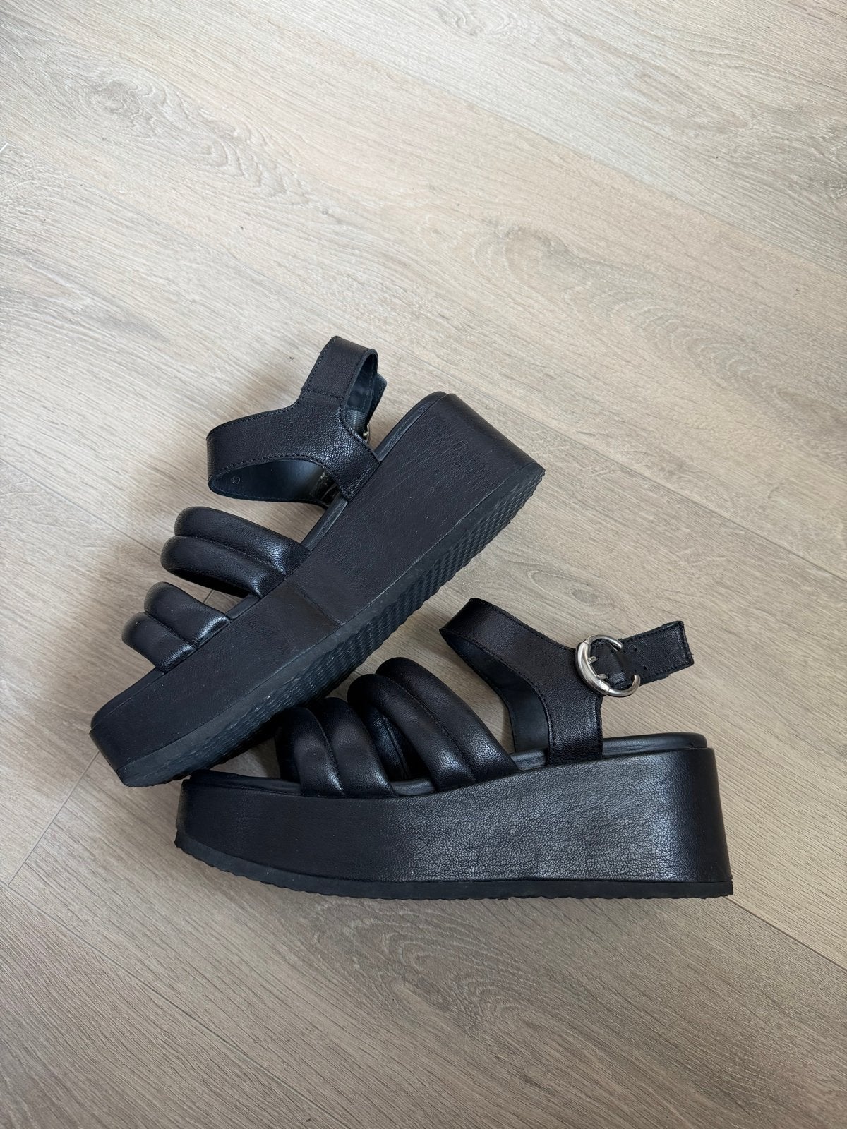 Via Vai sandalen maat 40, Zwart, Zo goed als nieuw, Sandalen of Muiltjes, Ophalen of Verzenden