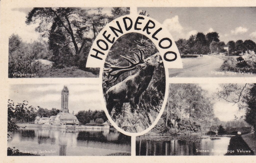 Hoenderlo - 5 luik, Verzenden, 1940 tot 1960, Gelopen, Gelderland