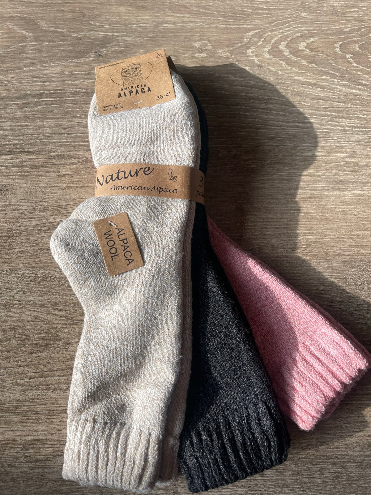 American Alpaca Sokken - 3 paar - Maat 36-41, Kleding | Dames, Sokken en Kniesokken, Overige kleuren, Maat 35 t/m 38, Nieuw