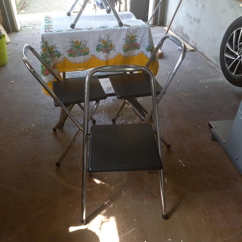 stevige klapstoelen, Ophalen, Gebruikt, Zwart, Vier