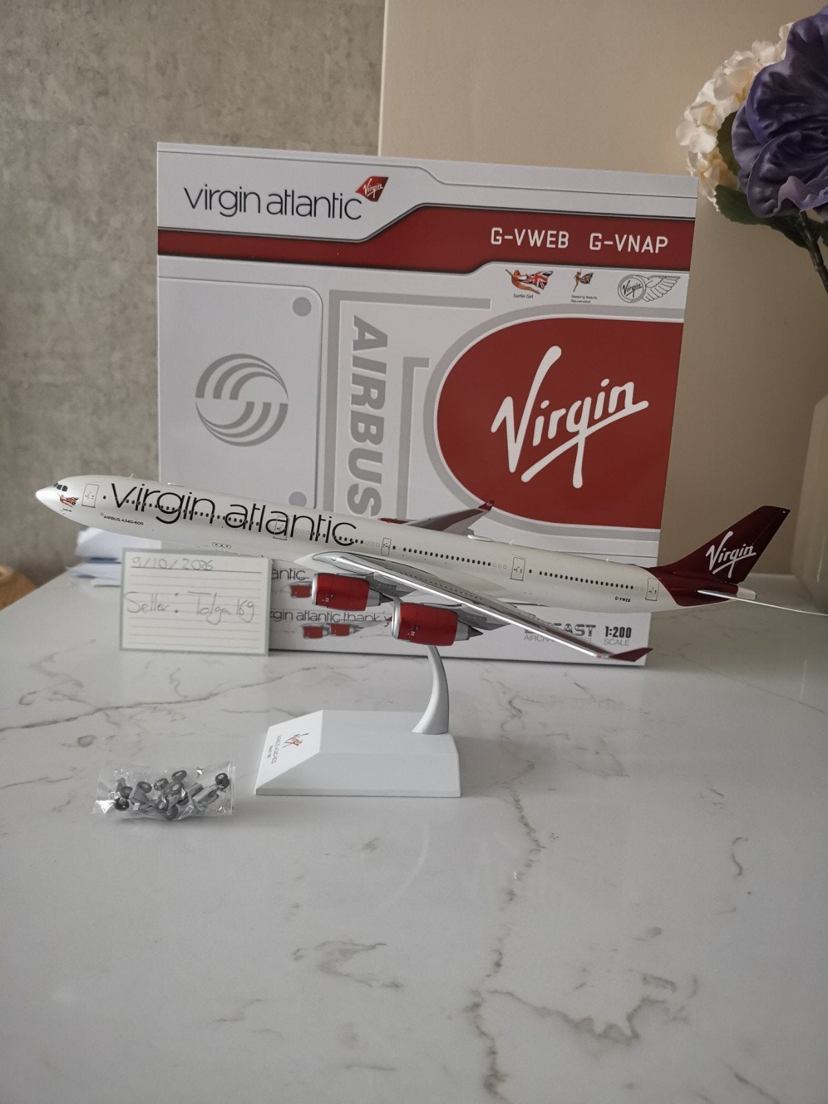 Virgin Atlantic A340-600 JC Wings 1:200 XX20686 Reg. G-VWEB, Overige merken, 1:200 of kleiner, Nieuw, Ophalen of Verzenden