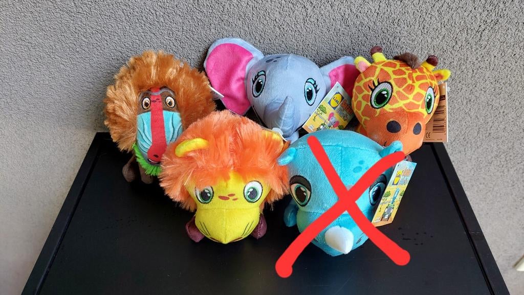 4x Lidl Safari Mini 2024 Olifant Mandril Giraf Leeuw NIEUW, Ophalen of Verzenden, Nieuw, Overige typen