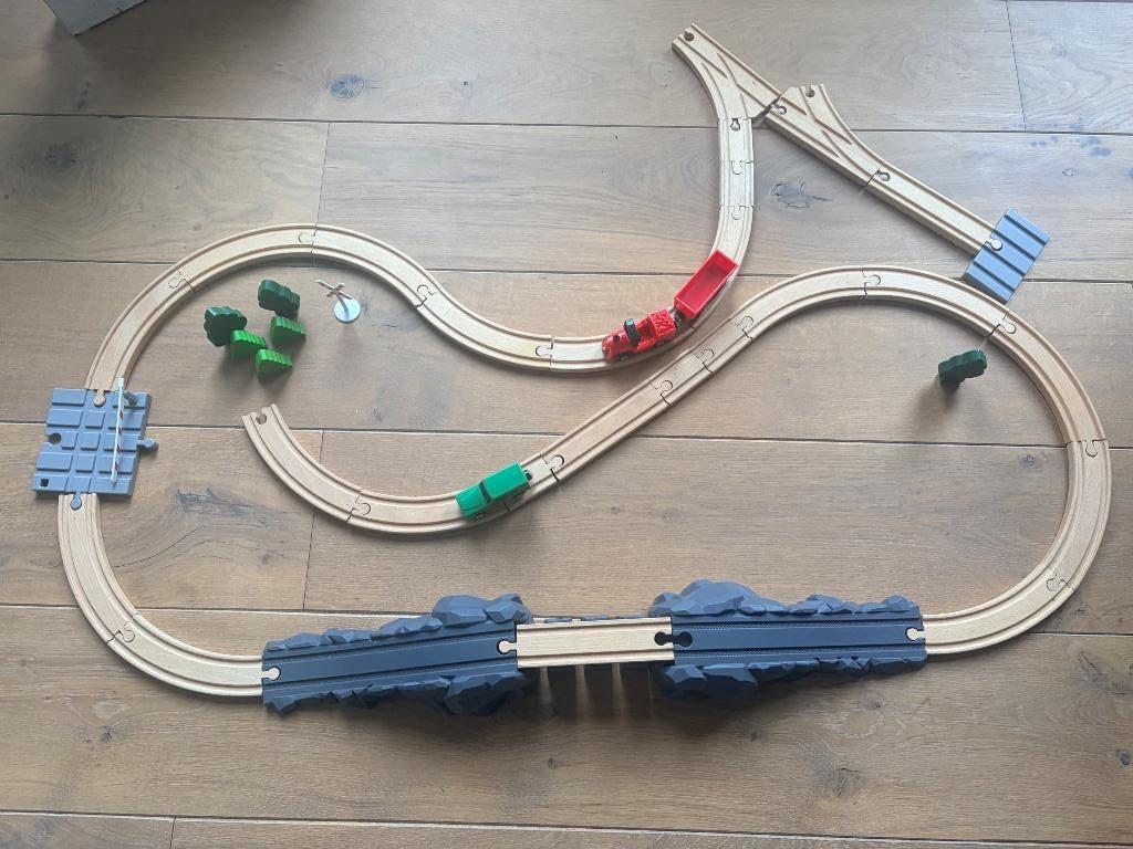 Houten treinspoor, Kinderen en Baby's, Speelgoed | Houten speelgoed, Ophalen, Gebruikt