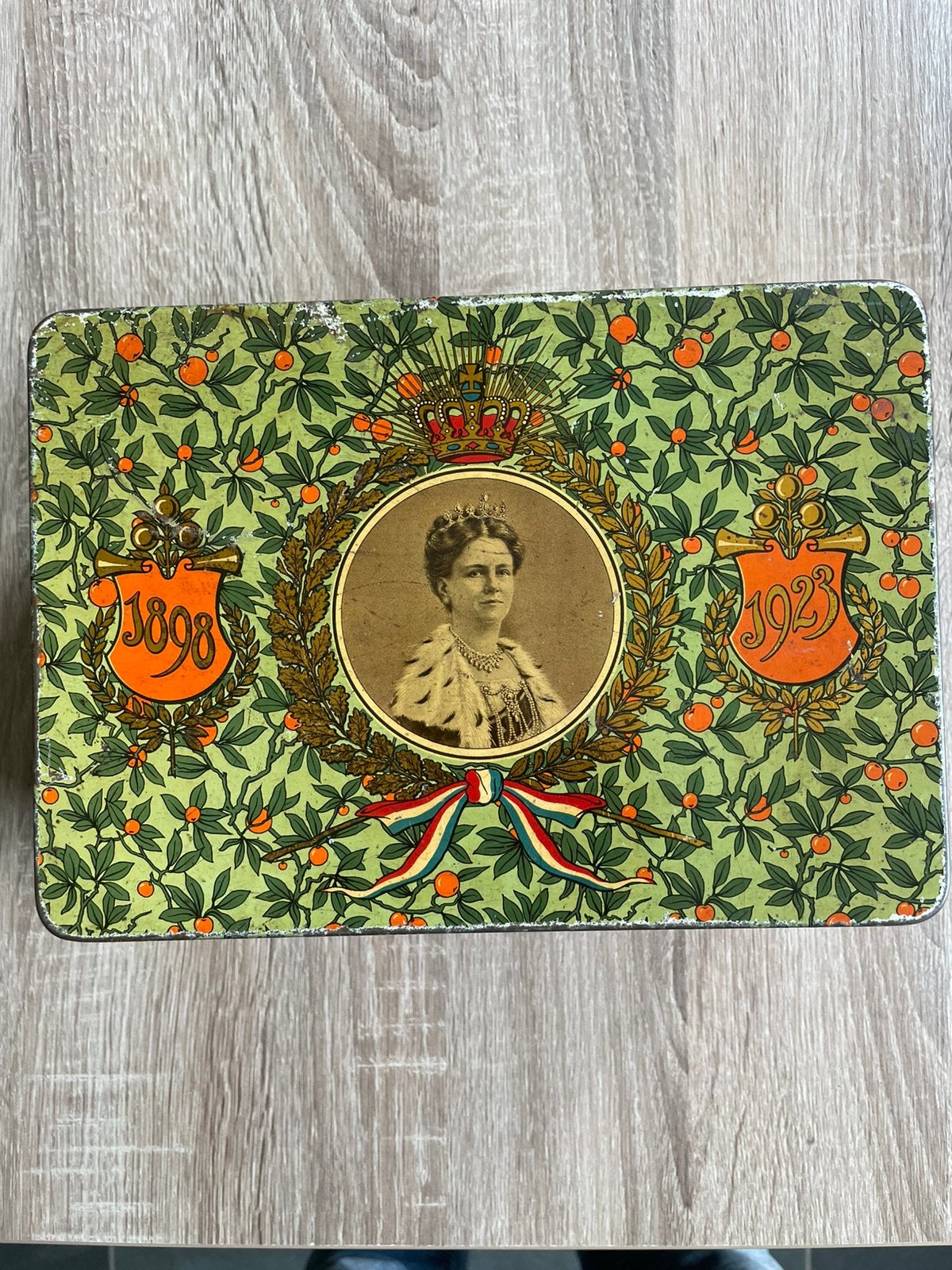 Blik n.v. De faam breda holland - 1923 - koningin Wilhelmina, Verzamelen, Ophalen of Verzenden, Gebruikt, Overige
