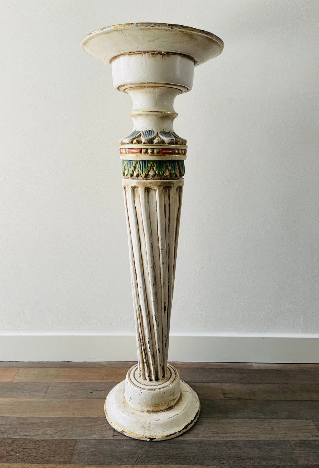 Pied de stalle hout zuil pilaar sokkel 88cm Empire beige, Ophalen, Zo goed als nieuw
