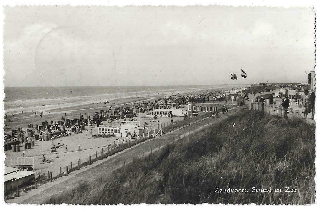 AK Zandvoort - Strandgezicht en Boulevard, Verzenden, 1940 tot 1960, Gelopen, Noord-Holland