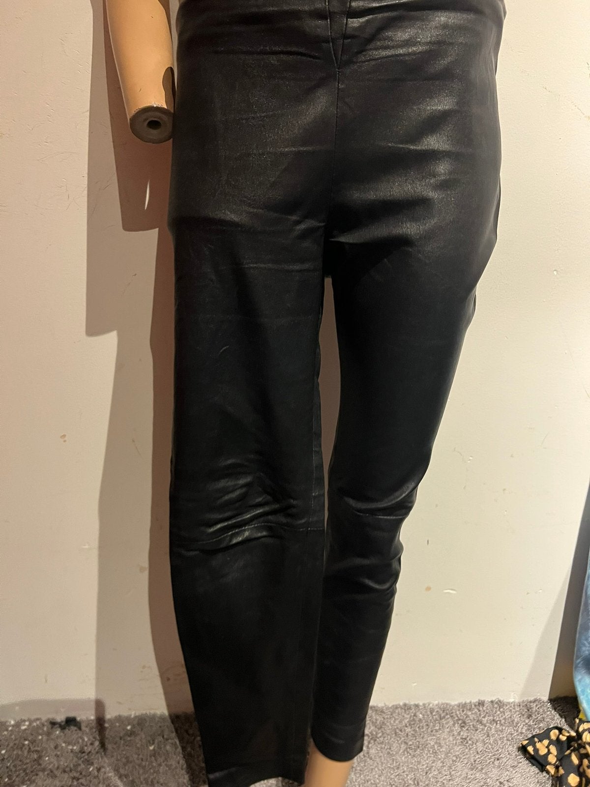 Balenciaga broek echt leer maat 40 origineel, Maat 38/40 (M), Balenciaga, G, Zwart