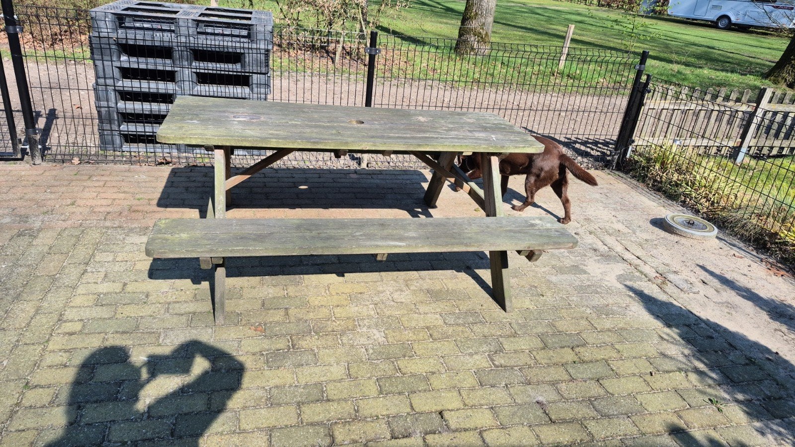 picknicktafel 180cm, Ophalen, Gebruikt, Rechthoekig, Hout