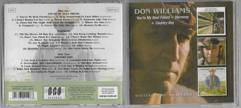 Don Williams - You're My Best Friend / Harmony / Country Boy, Ophalen of Verzenden, Gebruikt