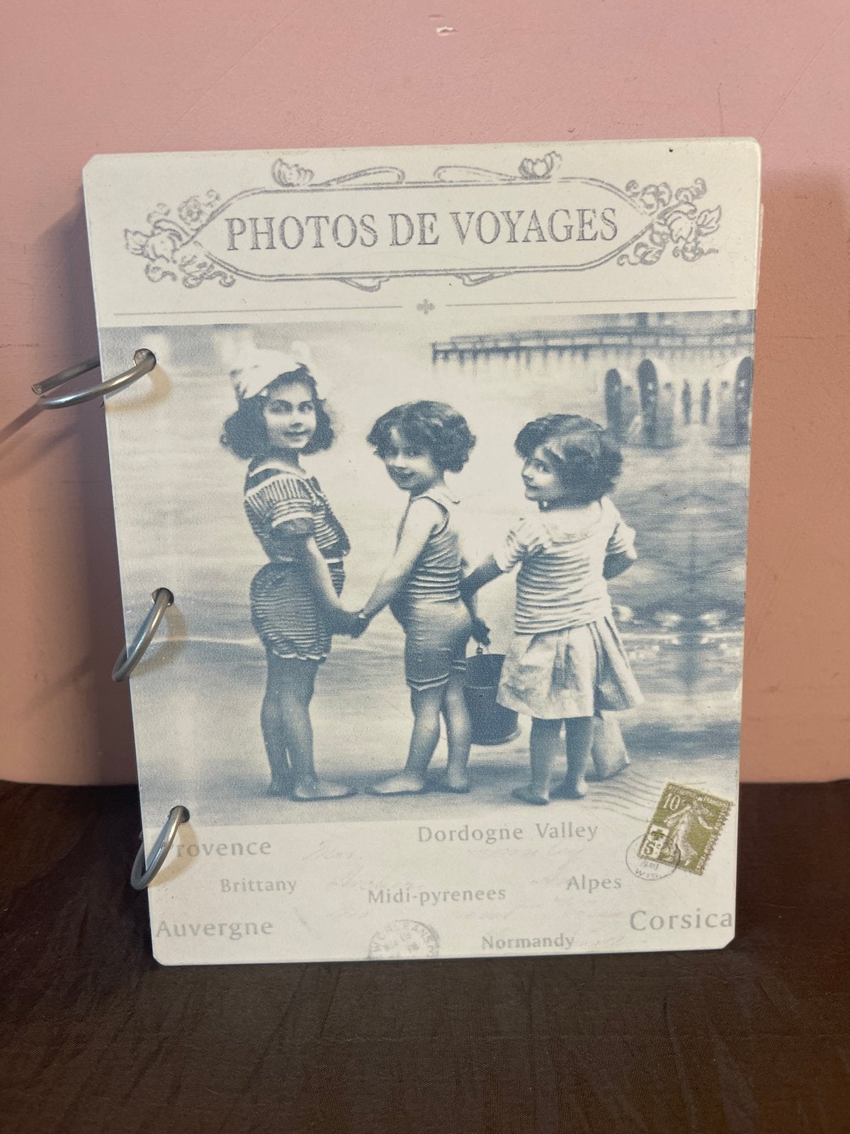 Vintage Fotoalbum 'Photos de Voyages' met insteekhoezen, Audio, Tv en Foto, Gebruikt, Overige merken, Meerkleurig, Ophalen of Verzenden