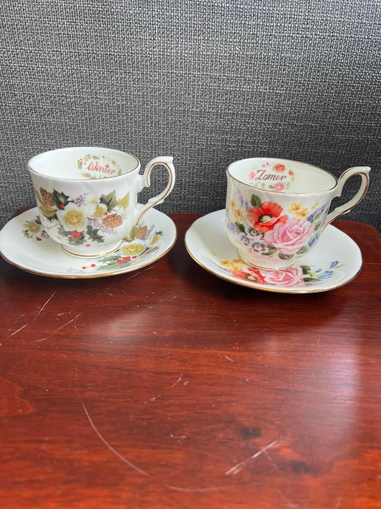 Kopjes en schoteltjes Engels Duchess, Antiek en Kunst, Ophalen of Verzenden
