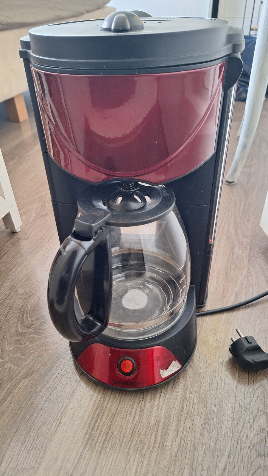 SilverCrest Koffiezetapparaat - Rood/Zwart, Gebruikt, Koffiemachine, Gemalen koffie, Ophalen of Verzenden