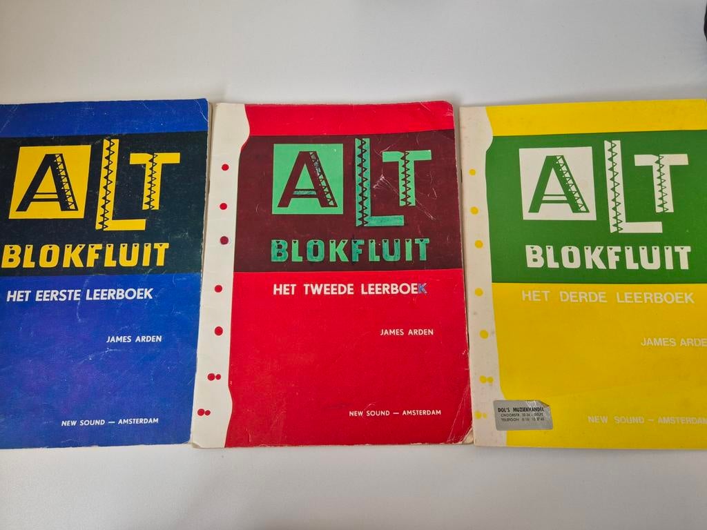 Altblokfluit methode deel 1 t/m 3, Gebruikt, Klassiek, Les of Cursus, Ophalen of Verzenden