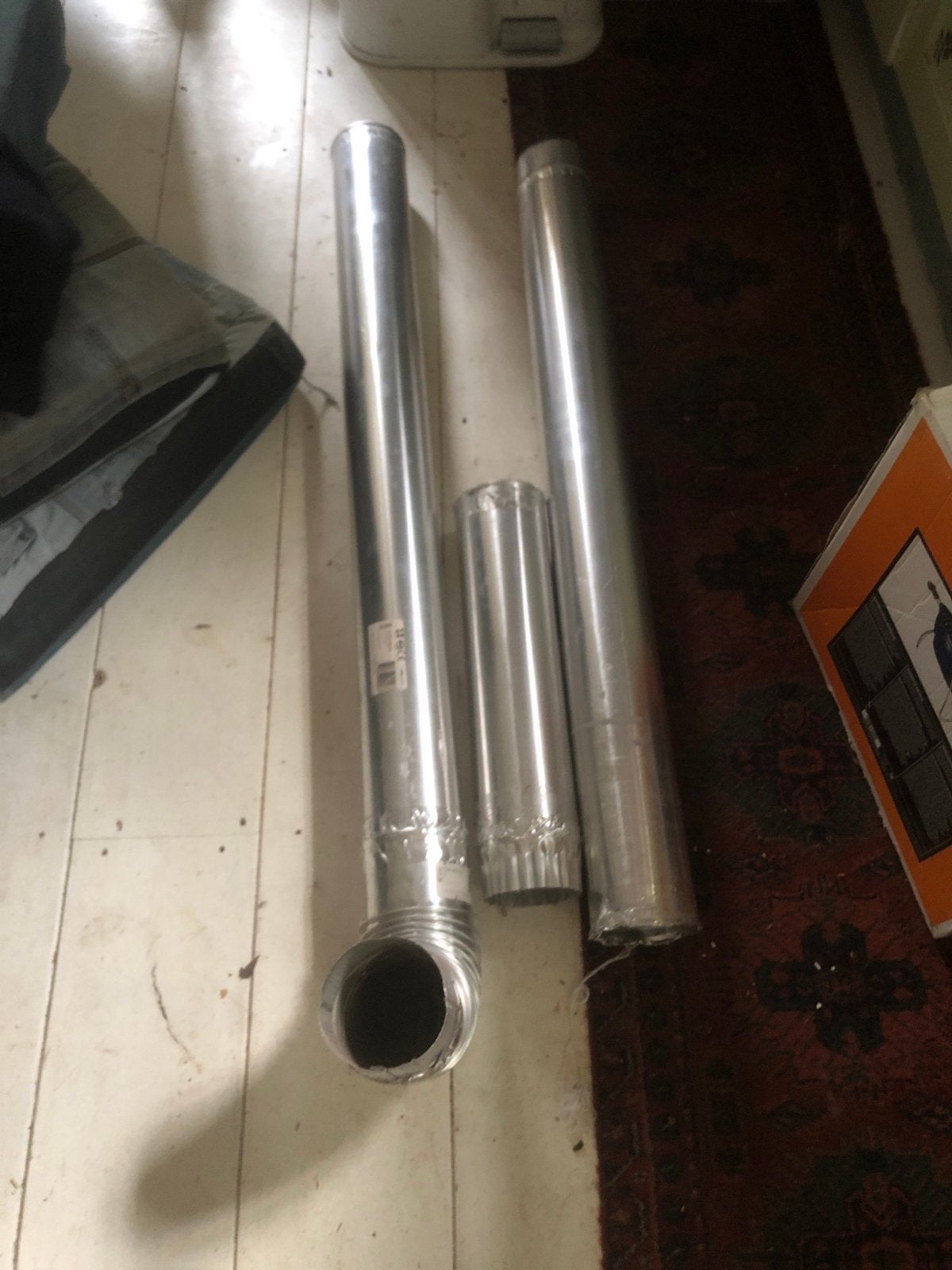 Aluminium kachelpijp 2.80 cm voor gaskachel, Ophalen, Gebruikt, Gashaard