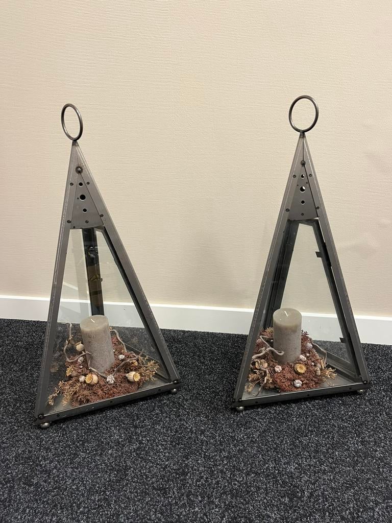 Windlichten kandelaren Super mooi!  Afmetingen 71x36cm, Huis en Inrichting, Woonaccessoires | Kandelaars en Kaarsen, Ophalen of Verzenden