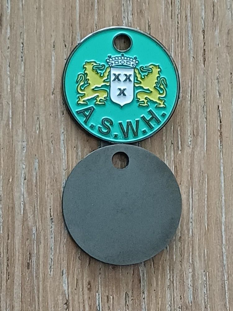 winkelwagenmuntje voetbalclub ASWH winkelwagenmunt voetbal, Ophalen of Verzenden