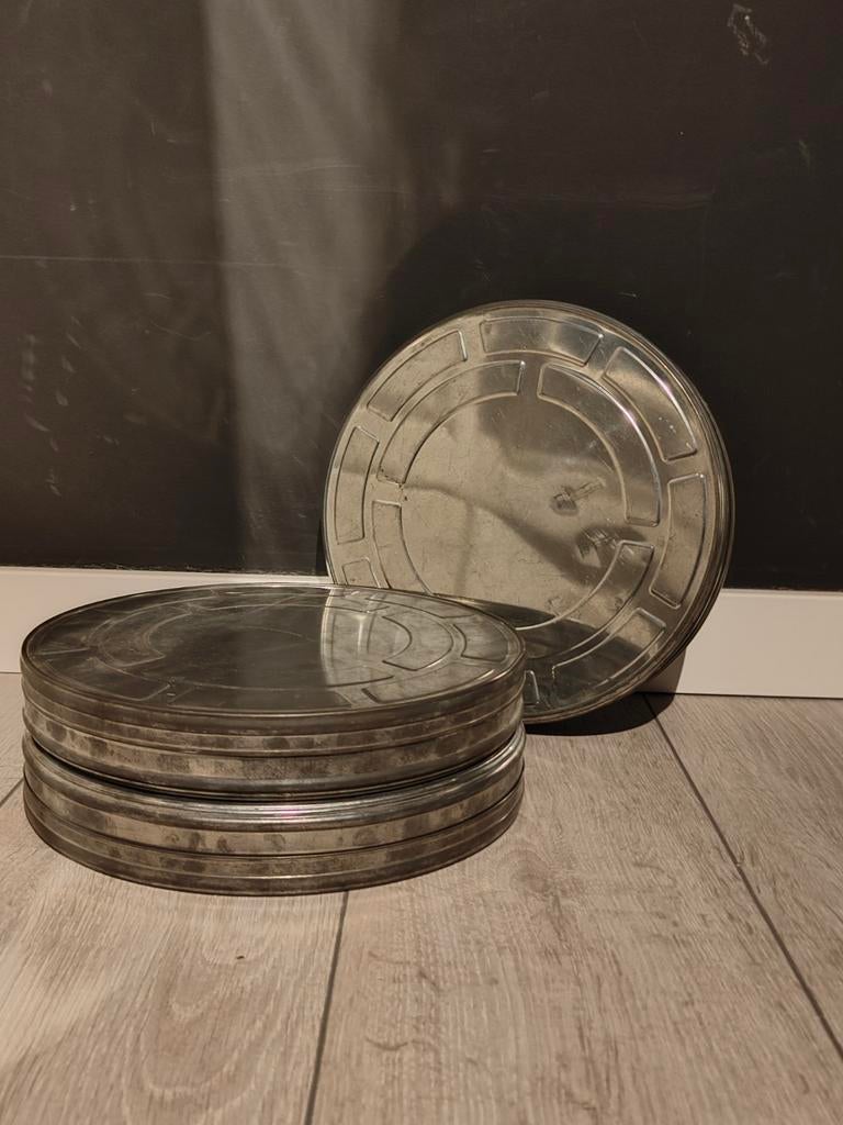 Vintage metalen filmblikken / filmrollen opbergdozen, Ophalen of Verzenden