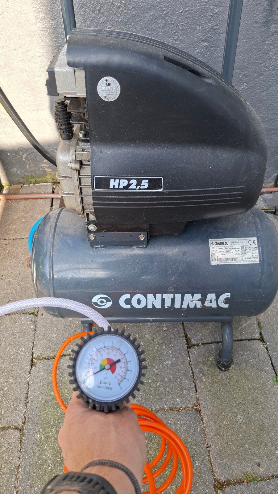 Contimac Compressor CM 331/8/24 WF -, Doe-het-zelf en Verbouw, Ophalen, 6 tot 10 bar, Zo goed als nieuw, 25 tot 100 liter