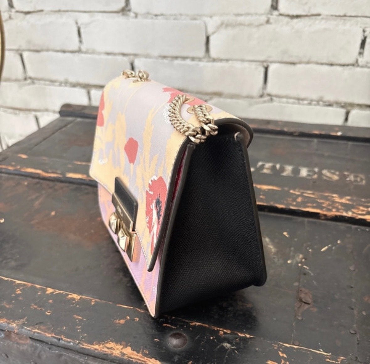 Furla Metropolis Mini Crossbody Tas met Bloemenprint, Ophalen of Verzenden, Zo goed als nieuw, Overige kleuren, Schoudertasje