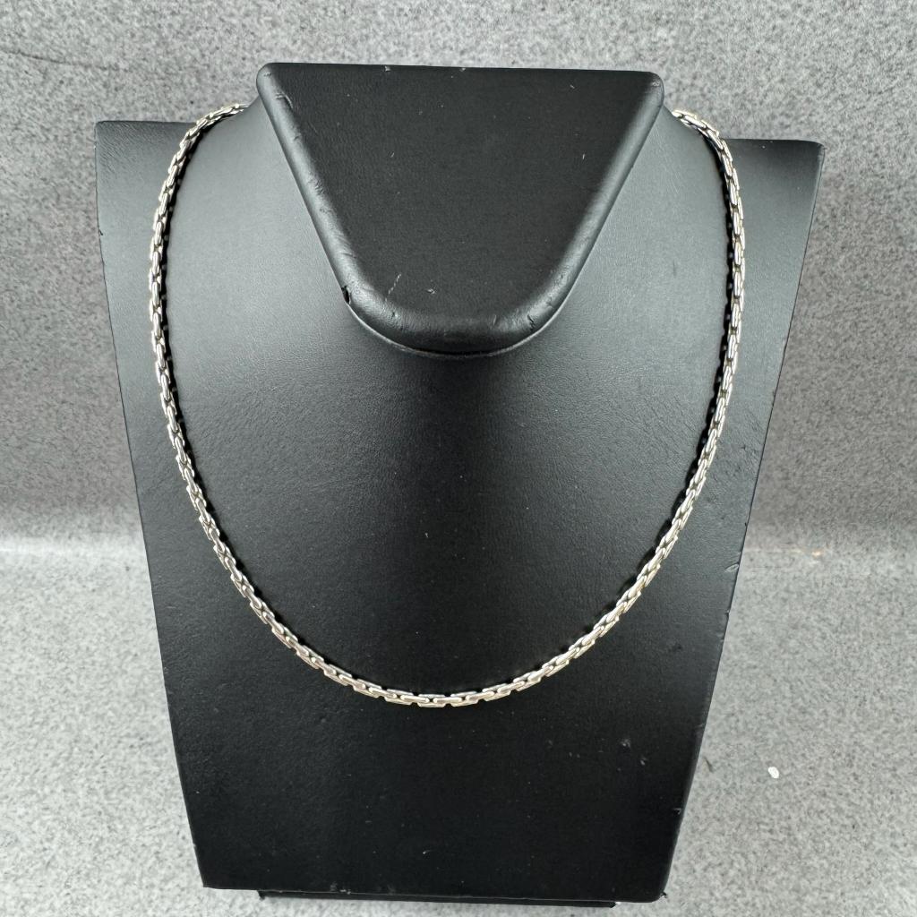 Zilveren Ketting 17,0g | korrelschakel  | 45cm | 403634, Sieraden, Tassen en Uiterlijk, Kettingen, Ophalen of Verzenden, Gebruikt