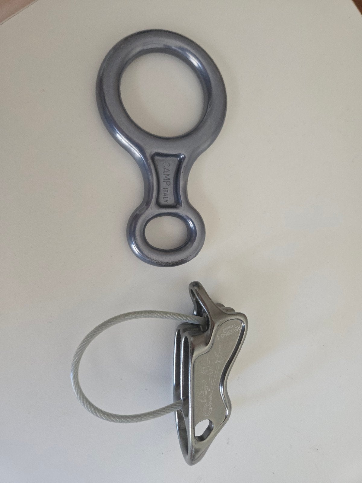 Klimsport set: CAMP Italy Acht en Petzl Reverso 4, Ophalen of Verzenden